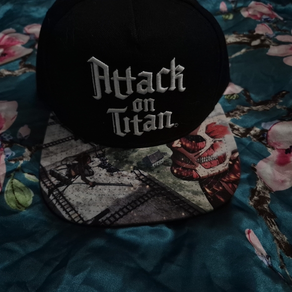 Attack on Titan Black Snapback Hat - Picture 1 of 5